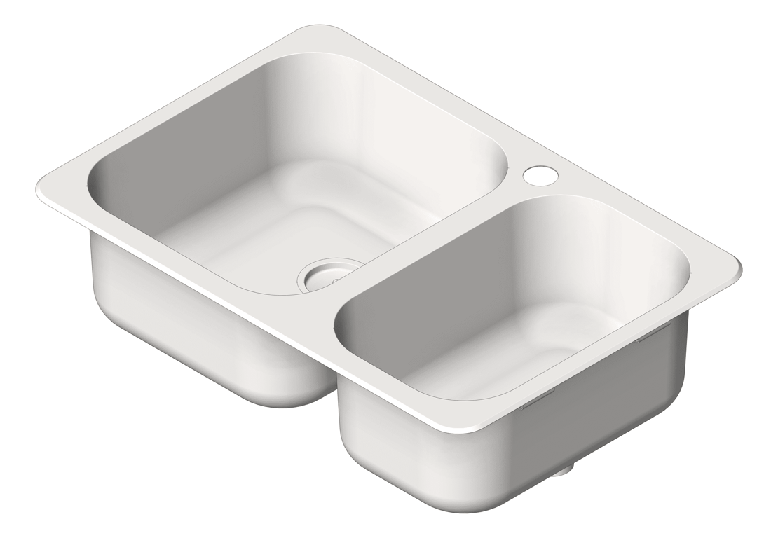 Sink Kitchen Abey PRC 180 DoubleBowl Insert